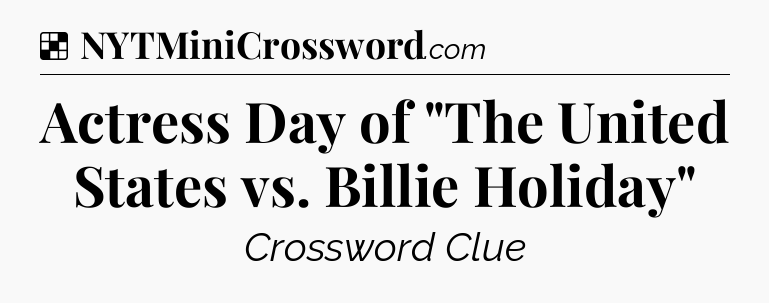 Solution: Actress Day of 