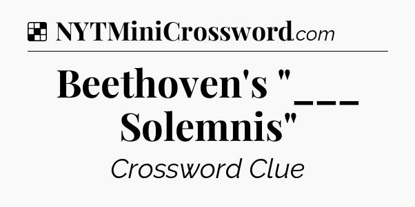 Solution: Beethoven's 