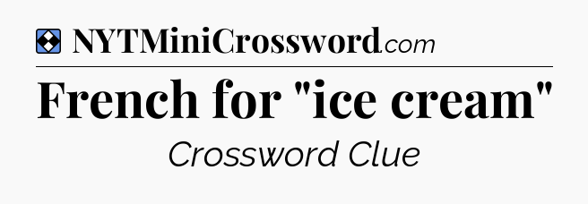 Solution: French for 