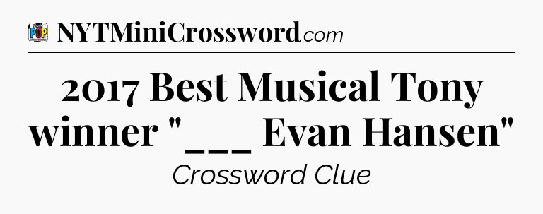 2017 Best Musical Tony winner 