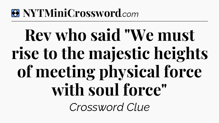 Solution: Rev who said 