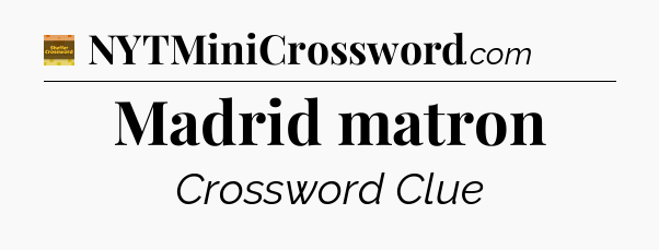 Madrid matron - Eugene Sheffer Crossword