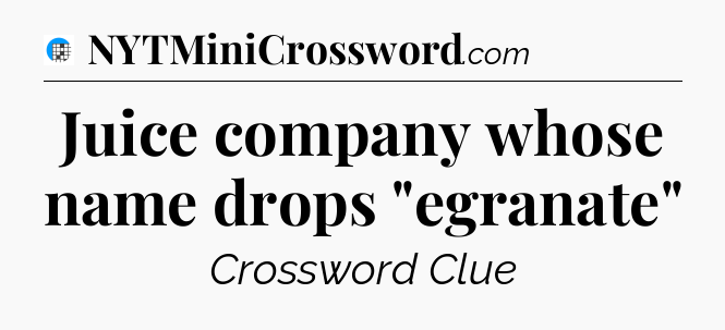 Juice company whose name drops 