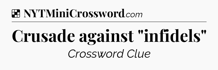 Solution: Crusade against 