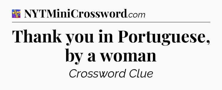 Thank you in Portuguese, by a woman Codycross