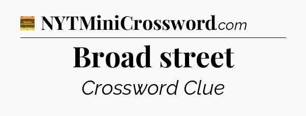 Broad street - Eugene Sheffer Crossword