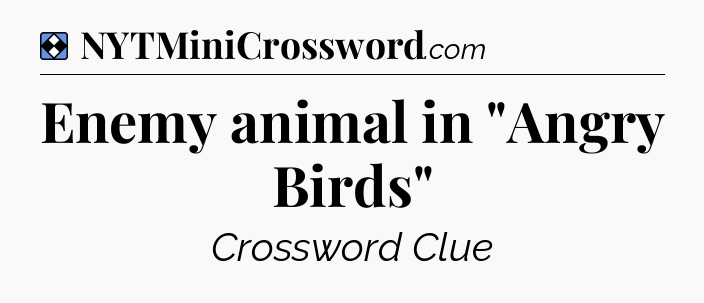 Solution: Enemy animal in 