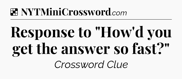 Solution: Response to 