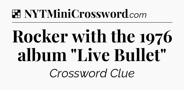 Solution: Rocker with the 1976 album 