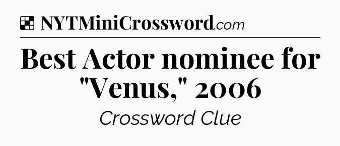 Solution: Best Actor nominee for 