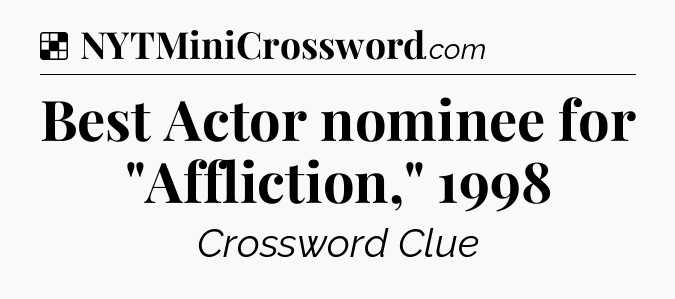 Solution: Best Actor nominee for 