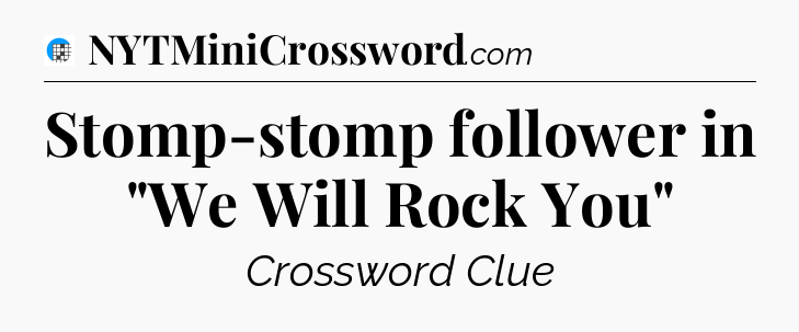Stomp-stomp follower in 