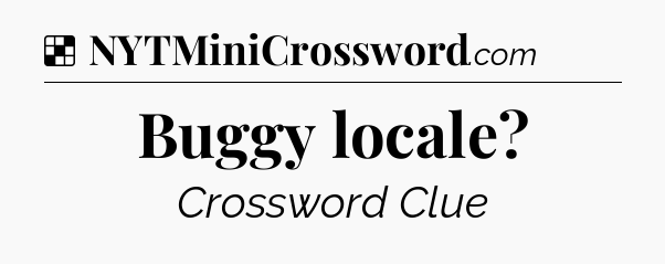 Solution: Buggy locale - NYT Crossword