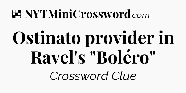 Solution: Ostinato provider in Ravel's 