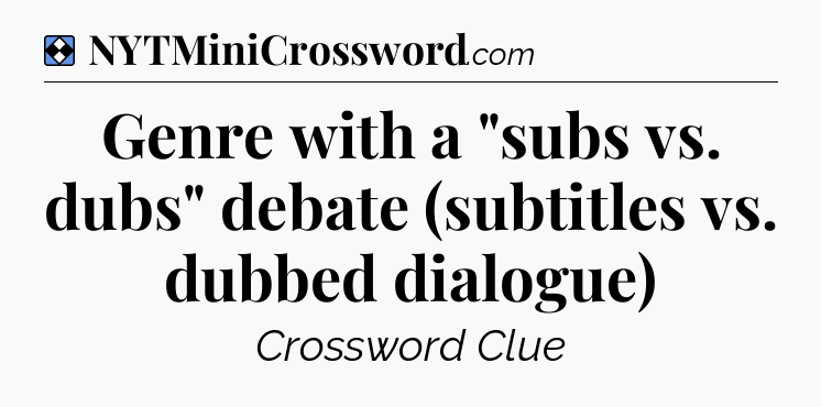 Solution: Genre with a 