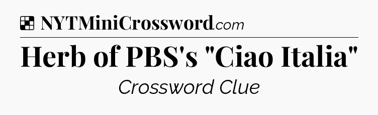 Solution: Herb of PBS's 