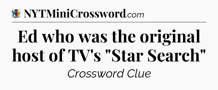 Ed who was the original host of TV's 