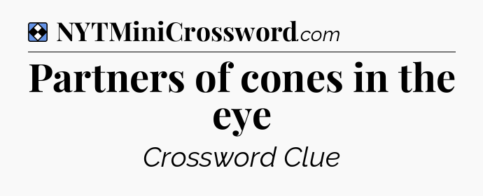 Solution: Partners of cones in the eye - NYT Mini Crossword