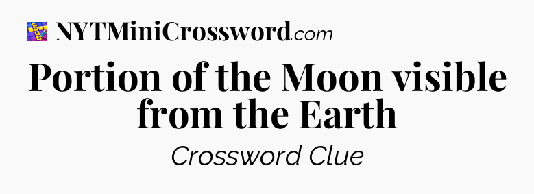 Portion of the Moon visible from the Earth Codycross