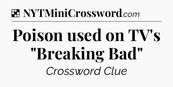 Solution: Poison used on TV's 