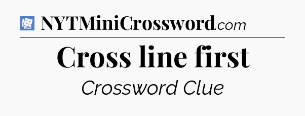 Cross line first Puzzle Page Crossword Clue
