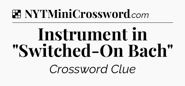 Solution: Instrument in 