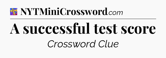 A successful test score Codycross