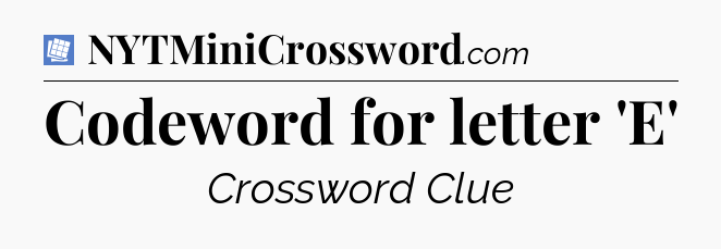 Codeword for letter 'E' Puzzle Page Crossword Clue