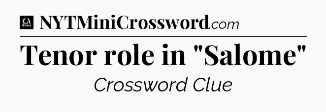 Tenor role in 