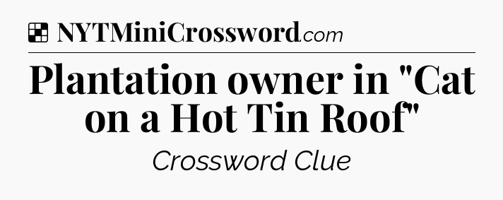 Solution: Plantation owner in 