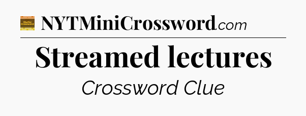 Streamed lectures - Eugene Sheffer Crossword