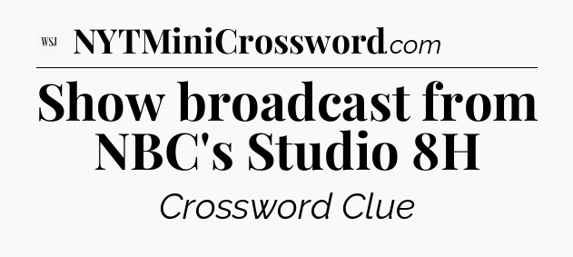 Show broadcast from NBC's Studio 8H - WSJ Crossword