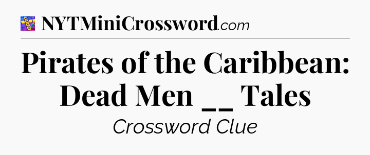 Pirates of the Caribbean: Dead Men __ Tales Codycross