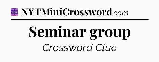 Seminar group - Thomas Joseph Crossword
