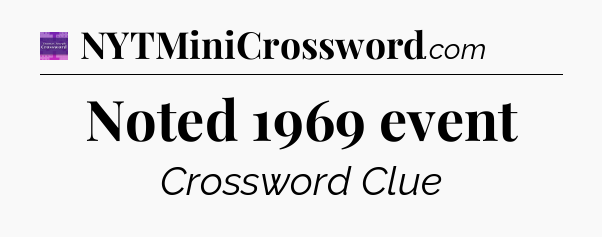 Noted 1969 event - Thomas Joseph Crossword