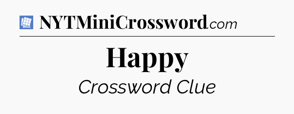 Happy Puzzle Page Crossword Clue
