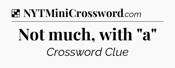 Solution: Not much, with 