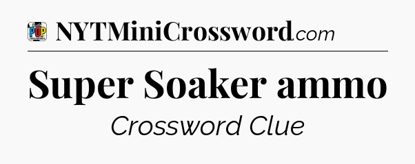 Super Soaker ammo Crossword Clue
