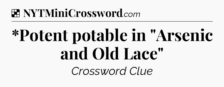 Solution: *Potent potable in 