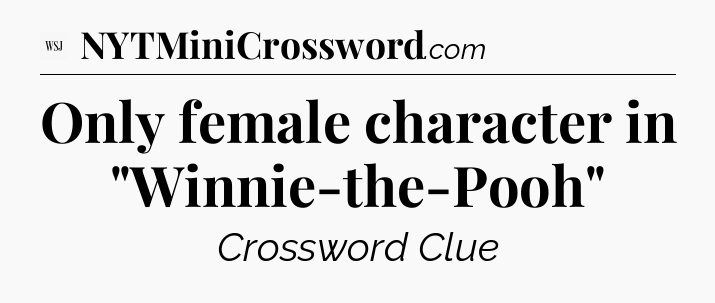 Only female character in 