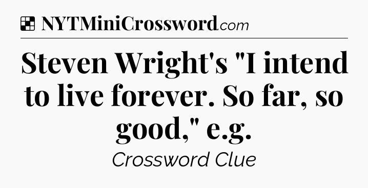 Solution: Steven Wright's 