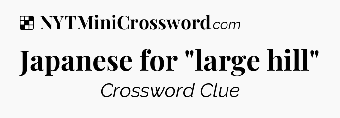 Solution: Japanese for 