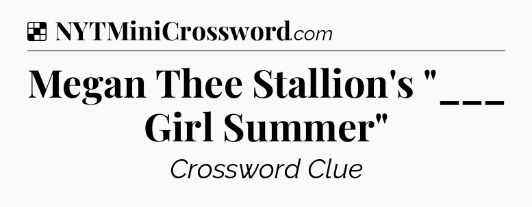 Solution: Megan Thee Stallion's 