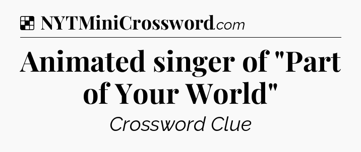 Solution: Animated singer of 