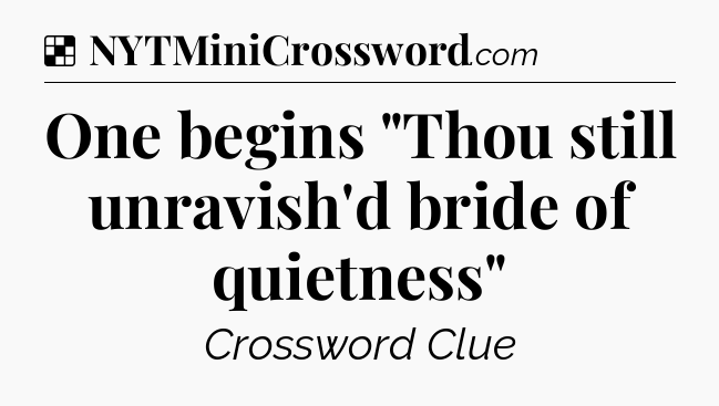 Solution: One begins 