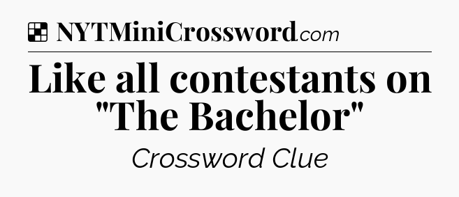 Solution: Like all contestants on 