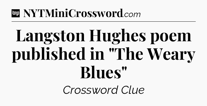 Langston Hughes poem published in 