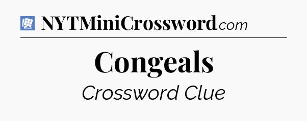 Congeals Puzzle Page Crossword Clue