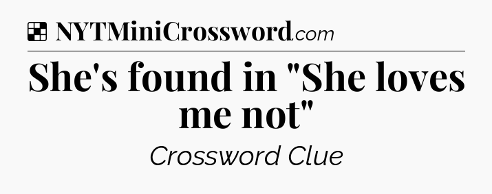 Solution: She's found in 