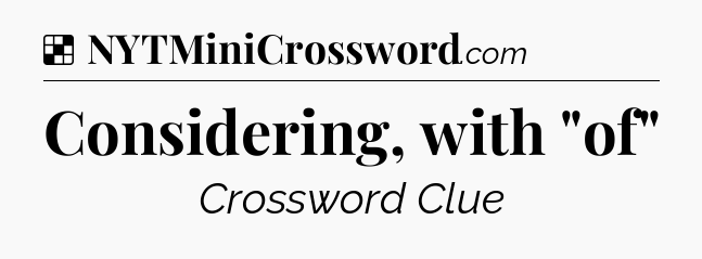 Solution: Considering, with 